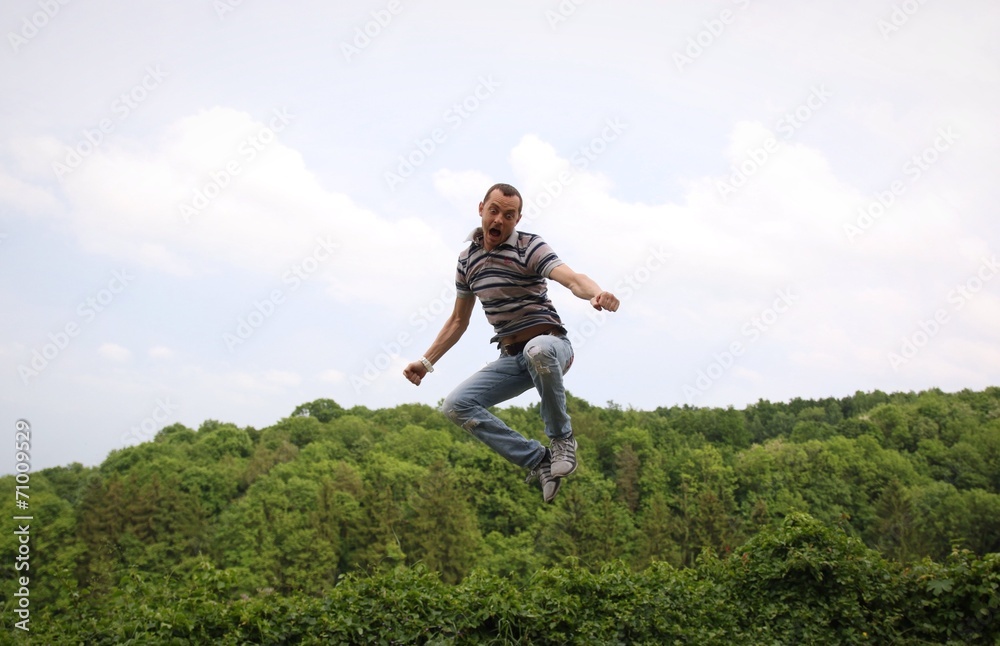 human emotions in a jump