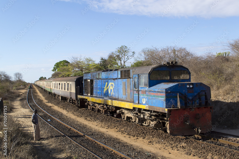Nairobi to Mombasa train on the historic Uganda railway Nairobi to Mombasa train on the historic Uganda railway