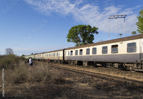 Train on historic Uganda railway