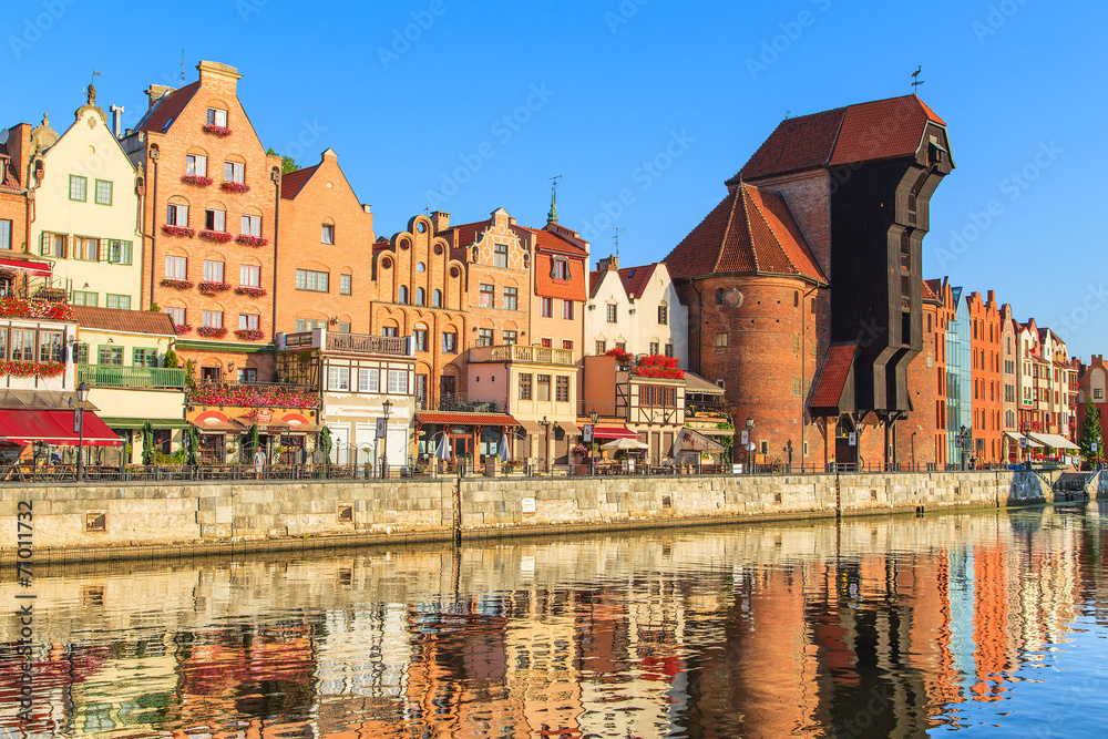 Naklejka premium Cityscape of Gdansk in Poland