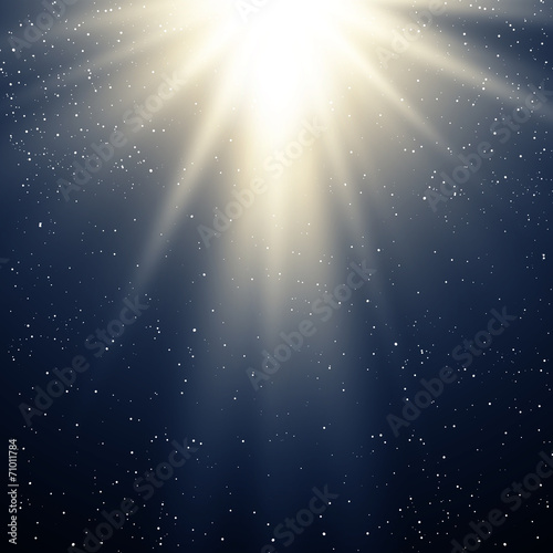 Abstract magic blue  light background