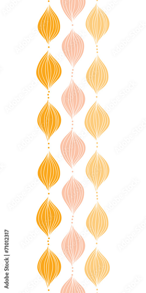 Fototapeta premium Vector abstract golden ogee vertical border seamless pattern