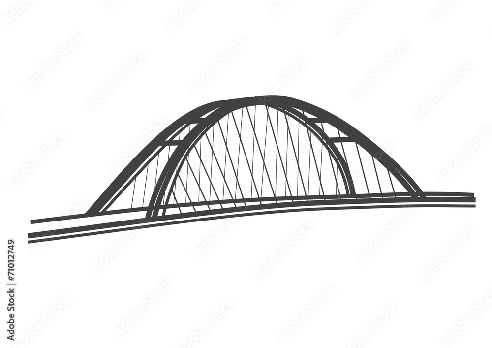 Obraz premium simple illustration Appolo bridge Bratislava