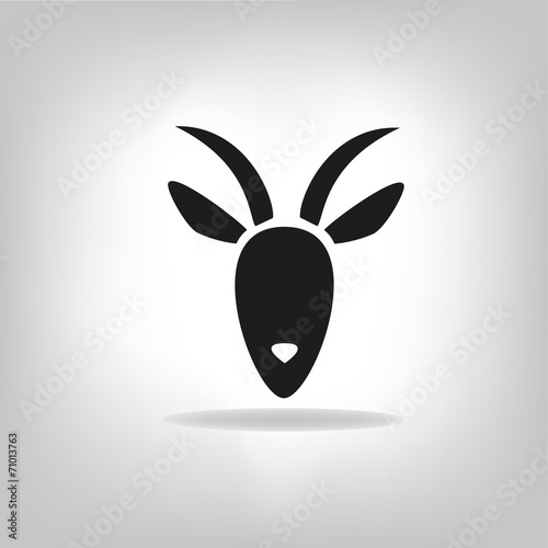 black silhouette of goat