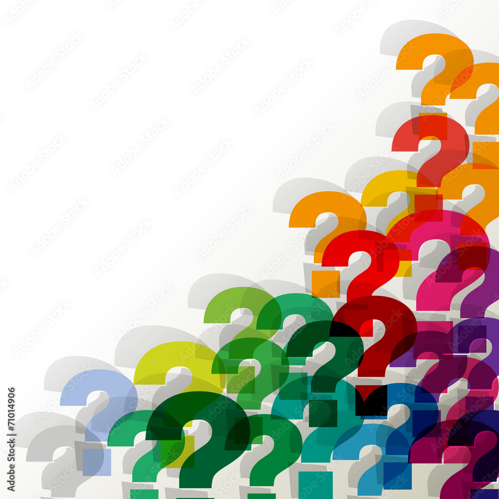 Fragezeichen Ecke unten rechts BUNT TRANSPARENT Stock Vector | Adobe Stock