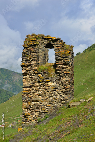 A typical Svanetian tower photo