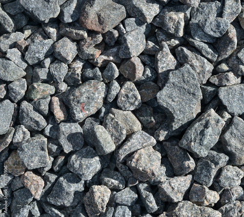 Texture of stone rubble, surface with a large number stones