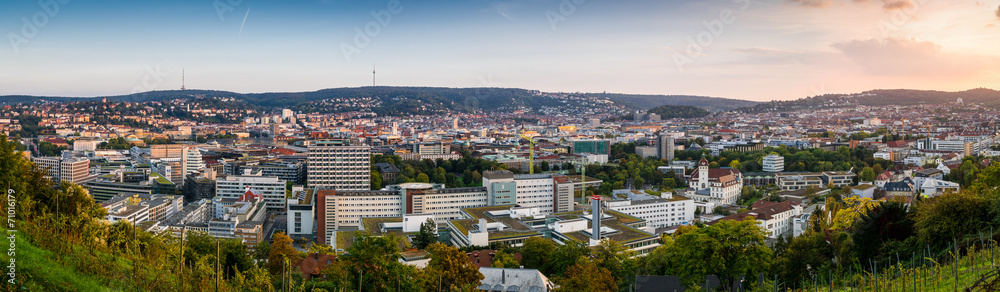 Panorama Stuttgart - obrazy, fototapety, plakaty 