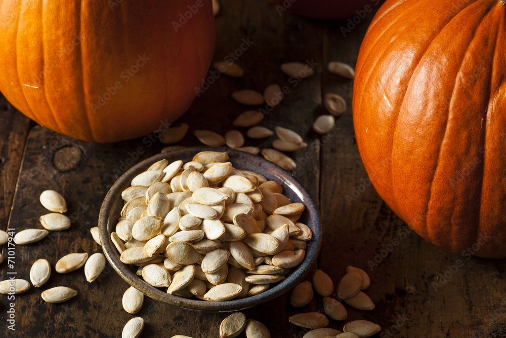 Obraz premium Roasted Salty Pumpkin Seeds