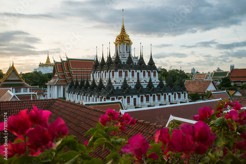 Wat Ratchanaddaram and Loha Prasat Metal Palace in Bangkok ,Thai photo