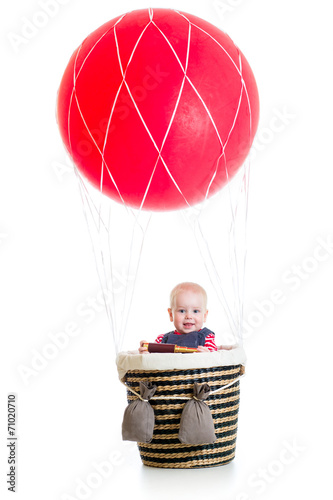 baby on hot air balloon