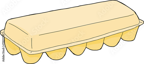 Isolated Egg Carton