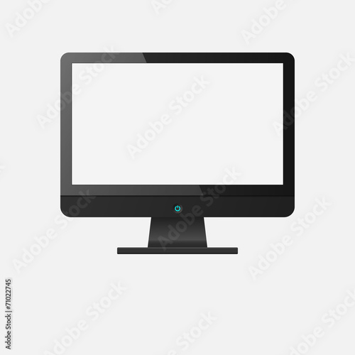 Computer Monitor Display Isolated,vector