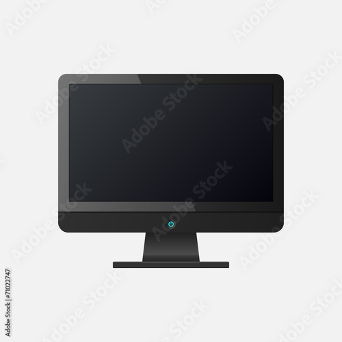 Computer Monitor Display Isolated,vector