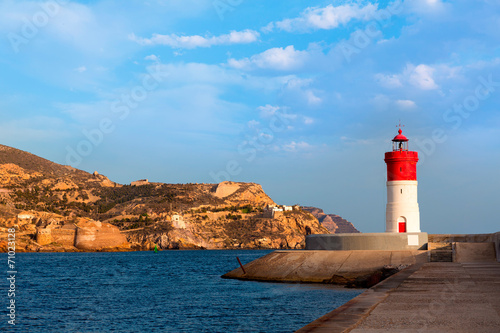 Beacon Cartagena lighthouse in Spain