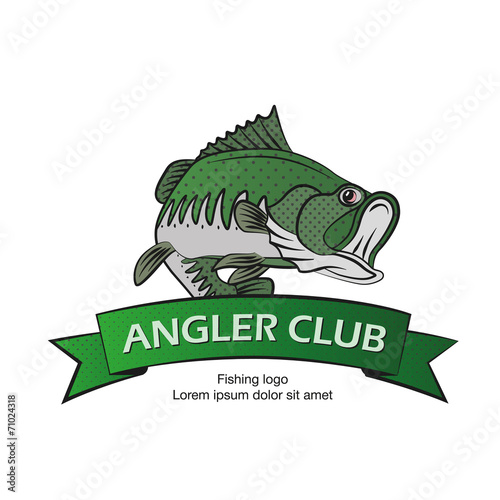 angler logo, fishing logotype