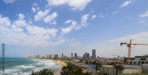 Fototapeta Naklejka Na Ścianę i Meble -  Panorama of Tel Aviv from old city Jaffa