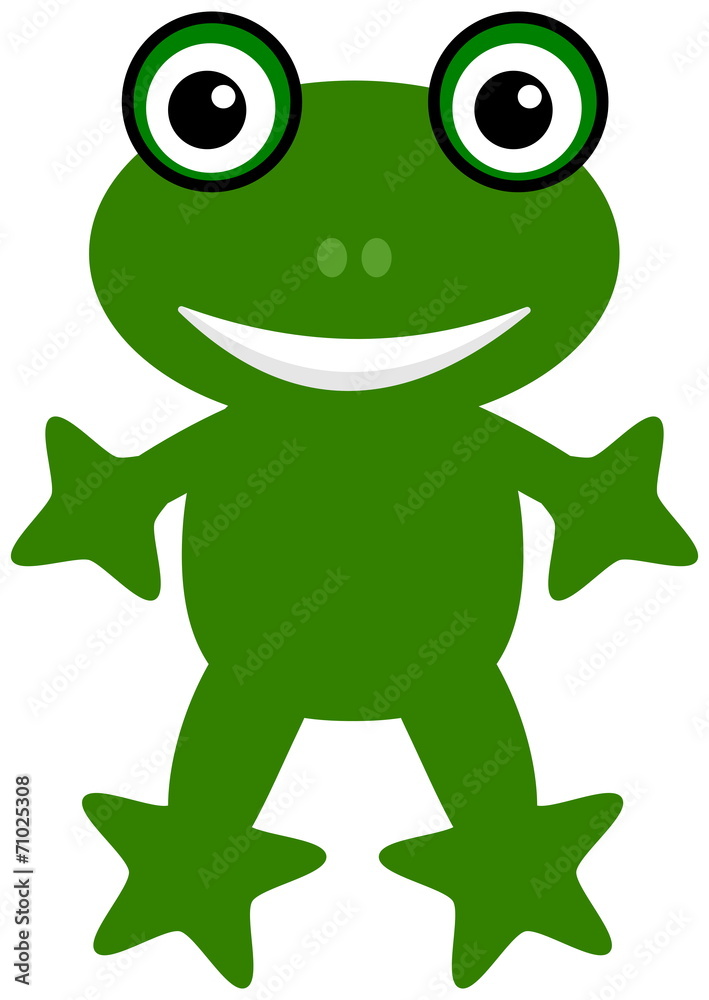 Naklejka premium a happy green frog