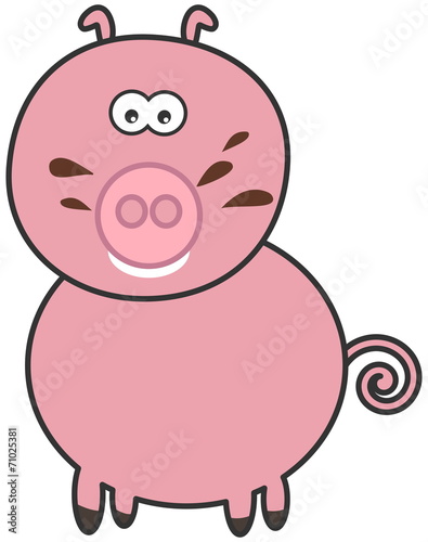 a pig with a head full of mud