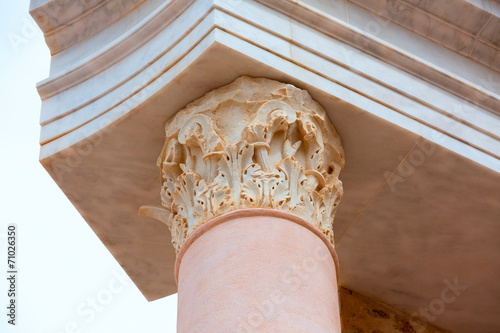 Columns in Cartagena Roman Amphitheater Spain photo