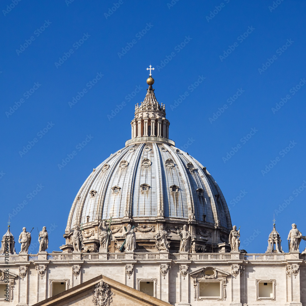 Fototapeta premium Rome, Italy, on October 10, 2012. A dome of St. Peter's Cathedra