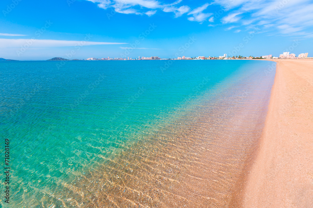Fototapeta premium Playa Paraiso beach in Manga Mar Menor Murcia