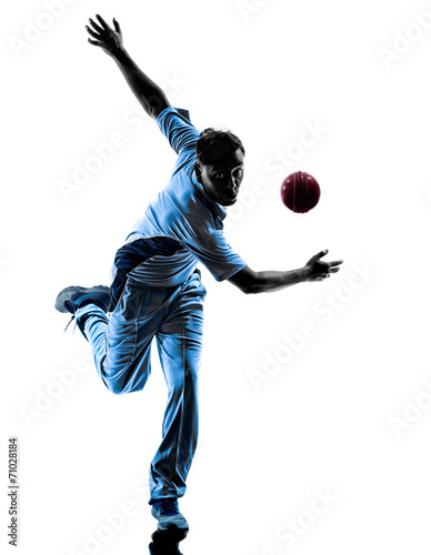 pitcher Cricket player  silhouette