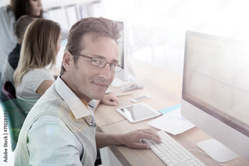 Attractive 40-year-old man in business training Attractive 40-year-old man in business training