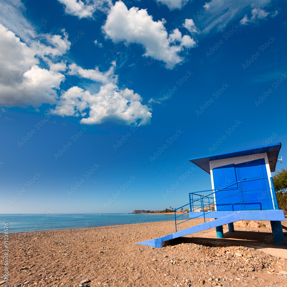 Mazarron beach in Murcia Spain at Mediterranean