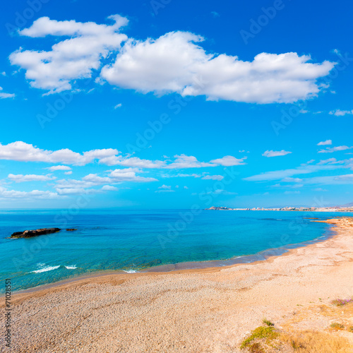 Mazarron beach in Murcia Spain at Mediterranean