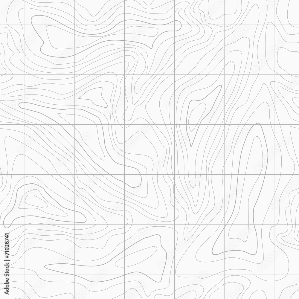 Seamless Light topographic topo contour map background