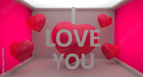 Fotografi I Love You 3D Text