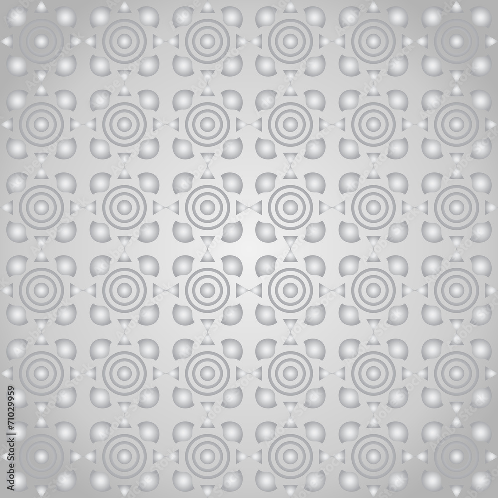 Silver Triangle and Circle and Curve Cup Pattern on Pastel Backg