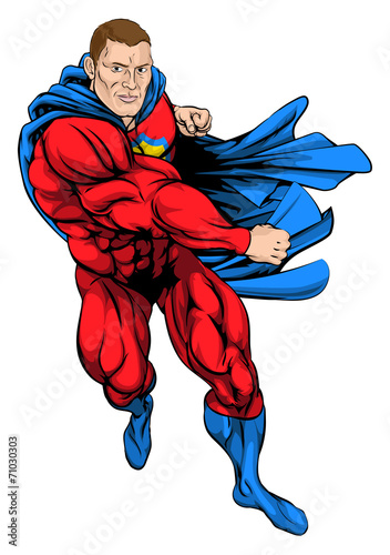 Punching superhero