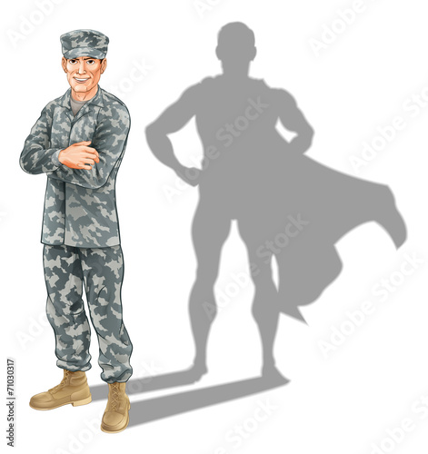 Hero soldier concept