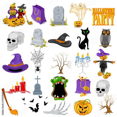 Halloween icon set