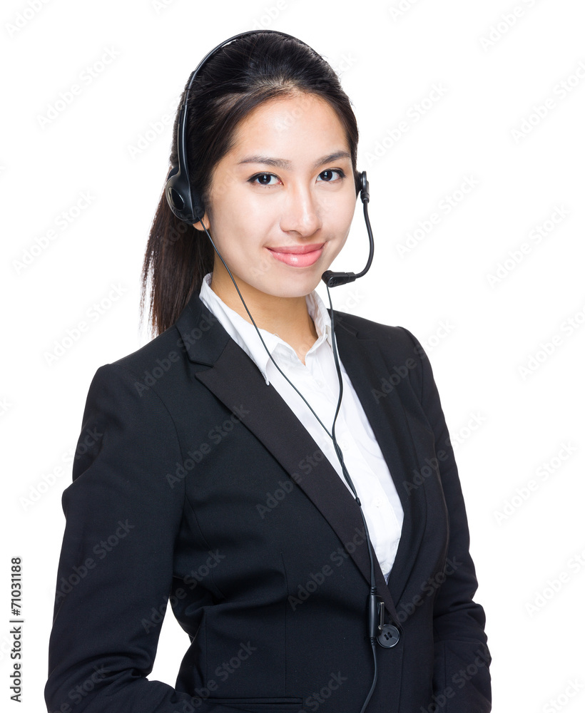 Customer services operator portrait Customer services operator portrait