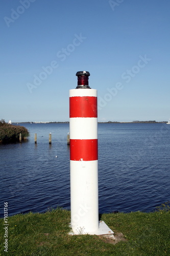 Beacon for ships in the harbour of Oostmahorn