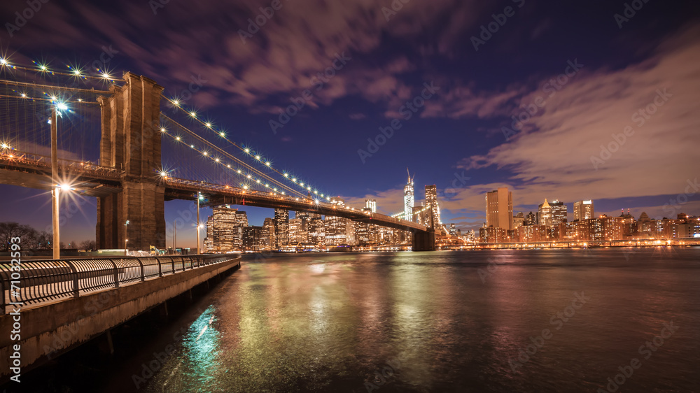 Brooklyn Bridge NYC - obrazy, fototapety, plakaty 