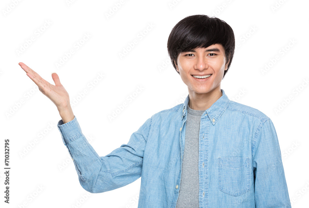 Man hand show sign Man hand show sign