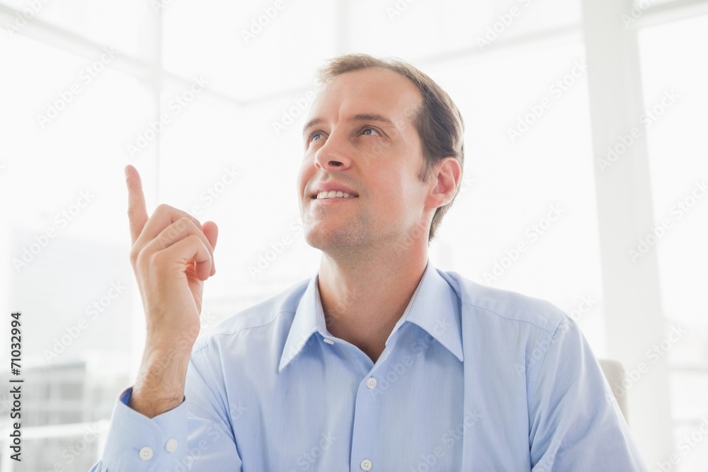 Handsome businessman getting an idea Handsome businessman getting an idea