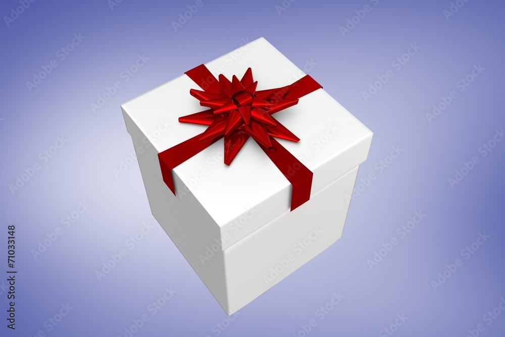 Fototapeta premium Composite image of white and red gift box