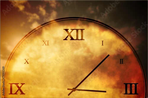 Digitally generated roman numeral clock