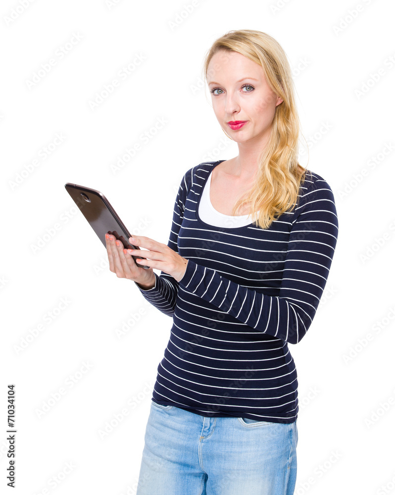 Woman use tablet Woman use tablet