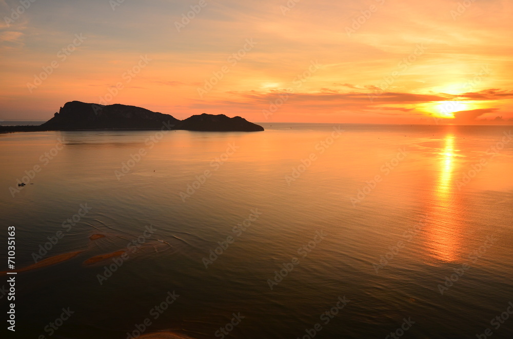 Sea Bay View at Sunrise 