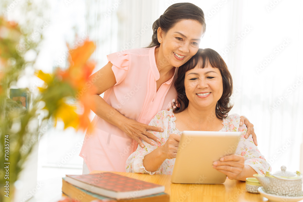 Watching on digital tablet