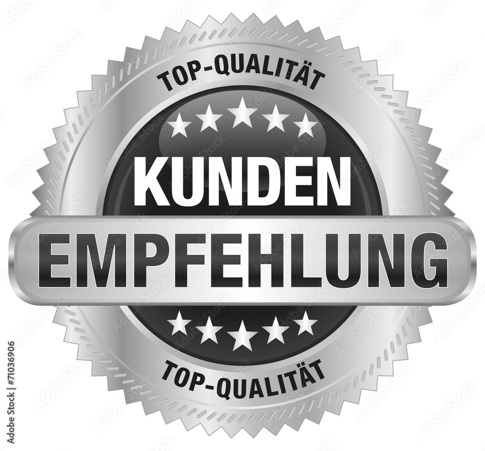 Fototapeta premium Kundenempfehlung - Top-Qualität
