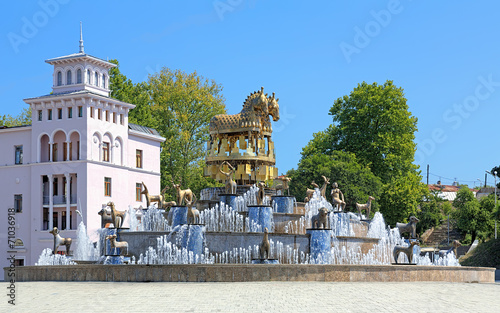 Colchian Fountain on the central square of Kutaisi, Georgia