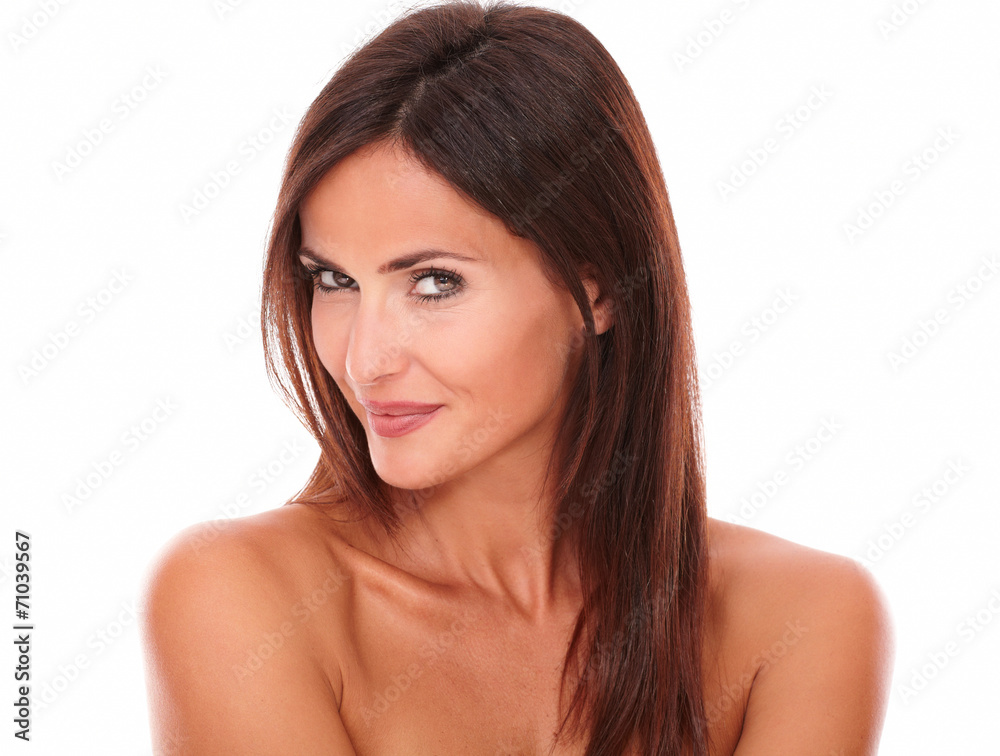 Pensive sensual sexy woman looking at camera Pensive sensual sexy woman looking at camera