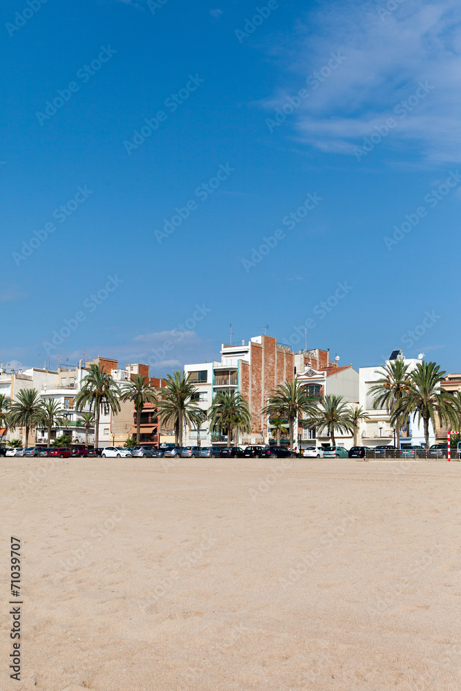 Calella city , Spain.